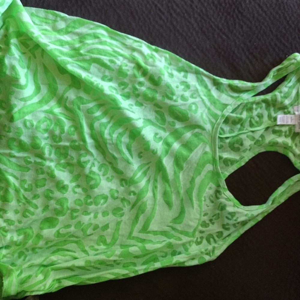 Women's fluorescent green tank top large